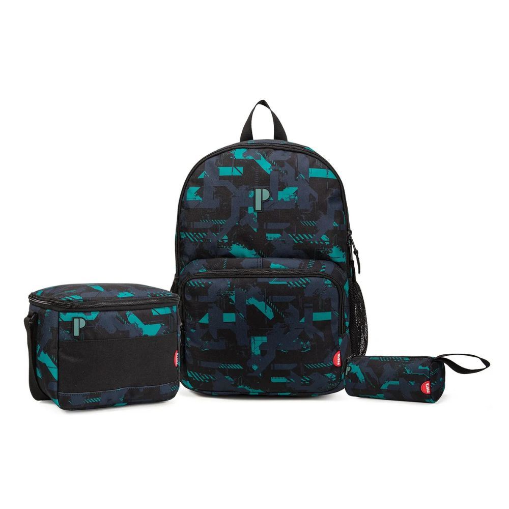 PACK MOCHILA PORTA PORTAMAR TYKRON 3 PIEZAS MOCHILA LONCHERA CARTUCHERA